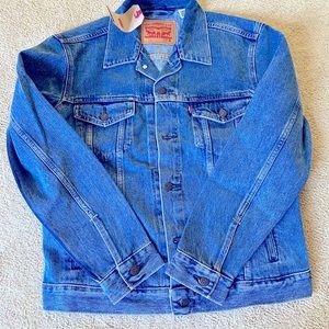Custom Miller Lite LEVI STRAUSS & CO. Jean Button Front Cotton Denim Jacket